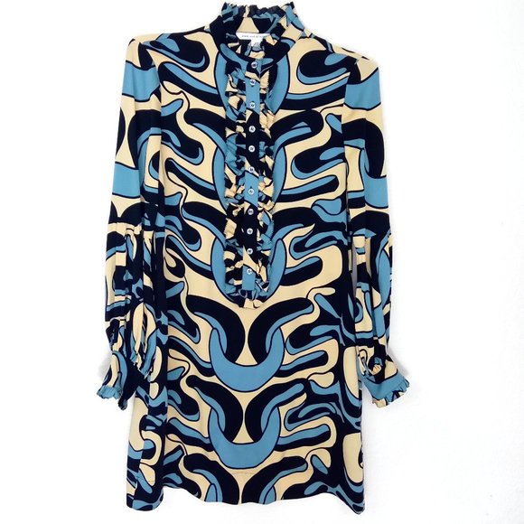 Diane Von Furstensberg Eavan Silk Sheath Dress - 8 - Picture 2 of 12